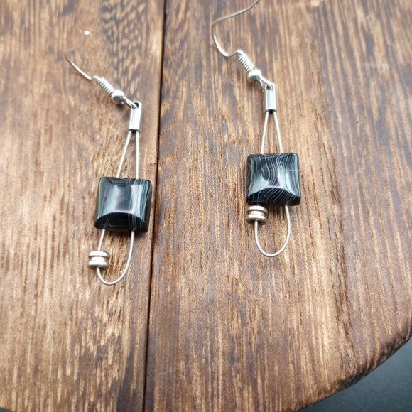 Zebra jade elegant dream earrings E218 - Picture 1 of 3